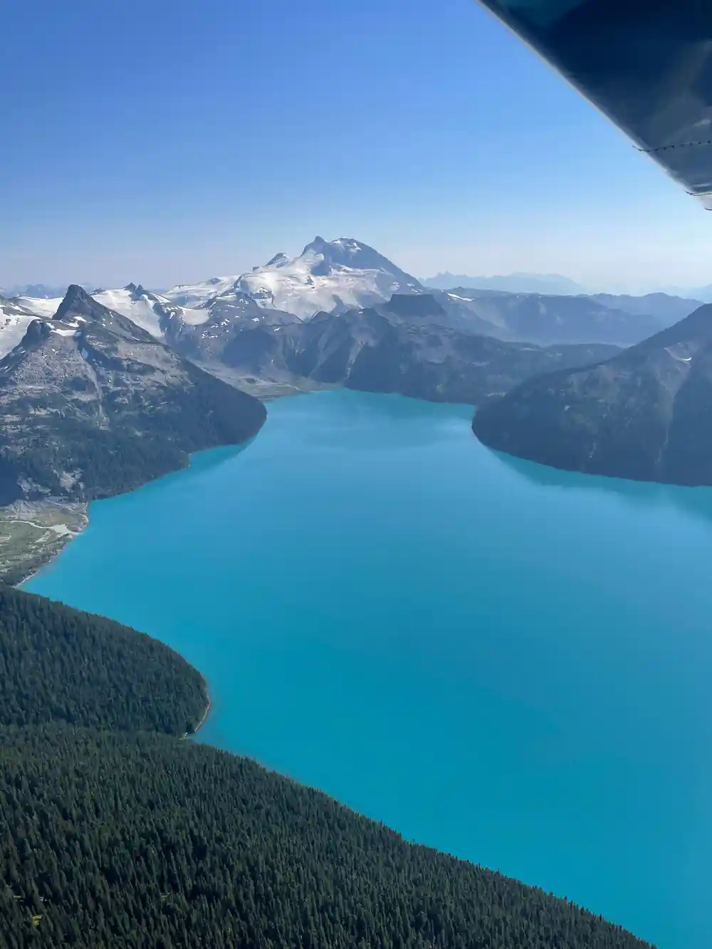 The lake stretching away with the Black Tusk on the skyline